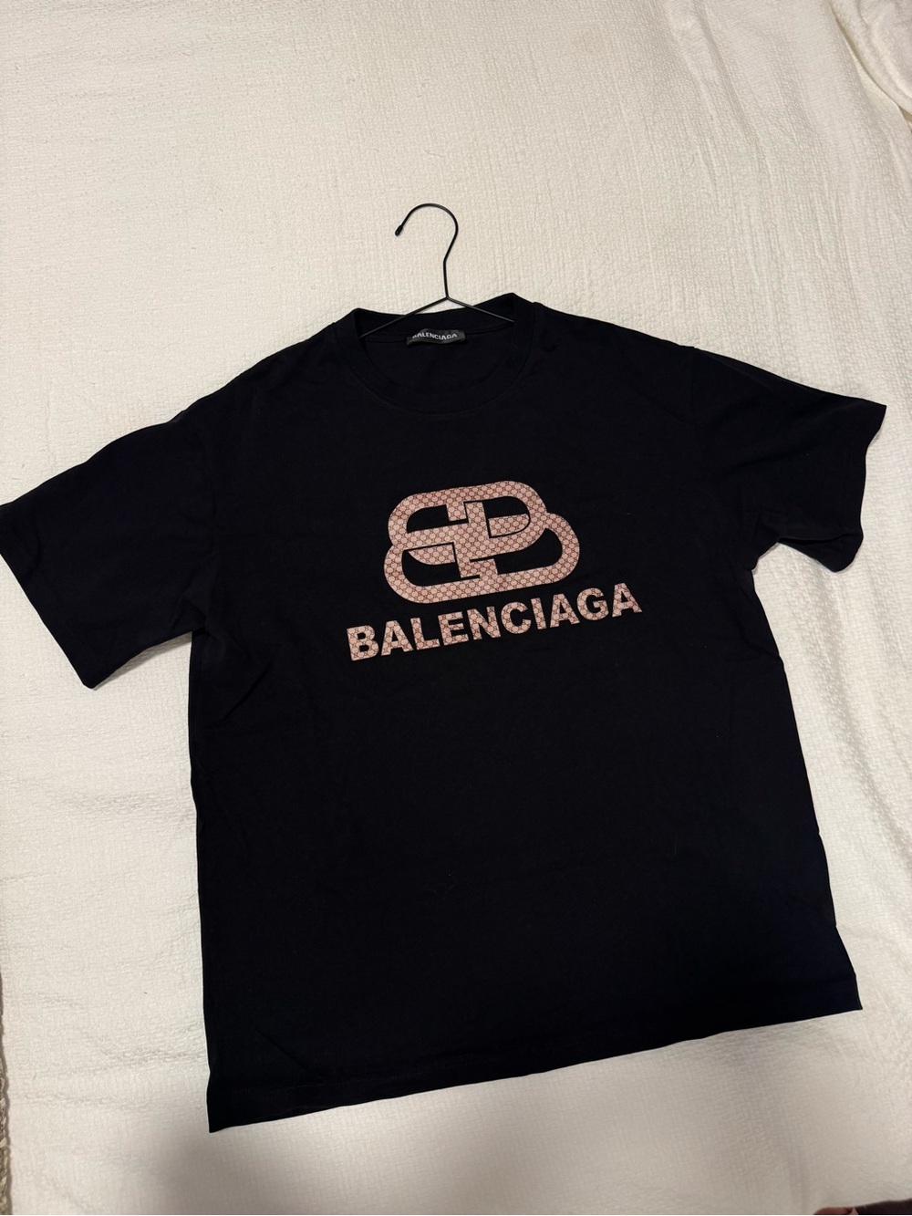 Balenciaga Men's Black Logo T-Shirt